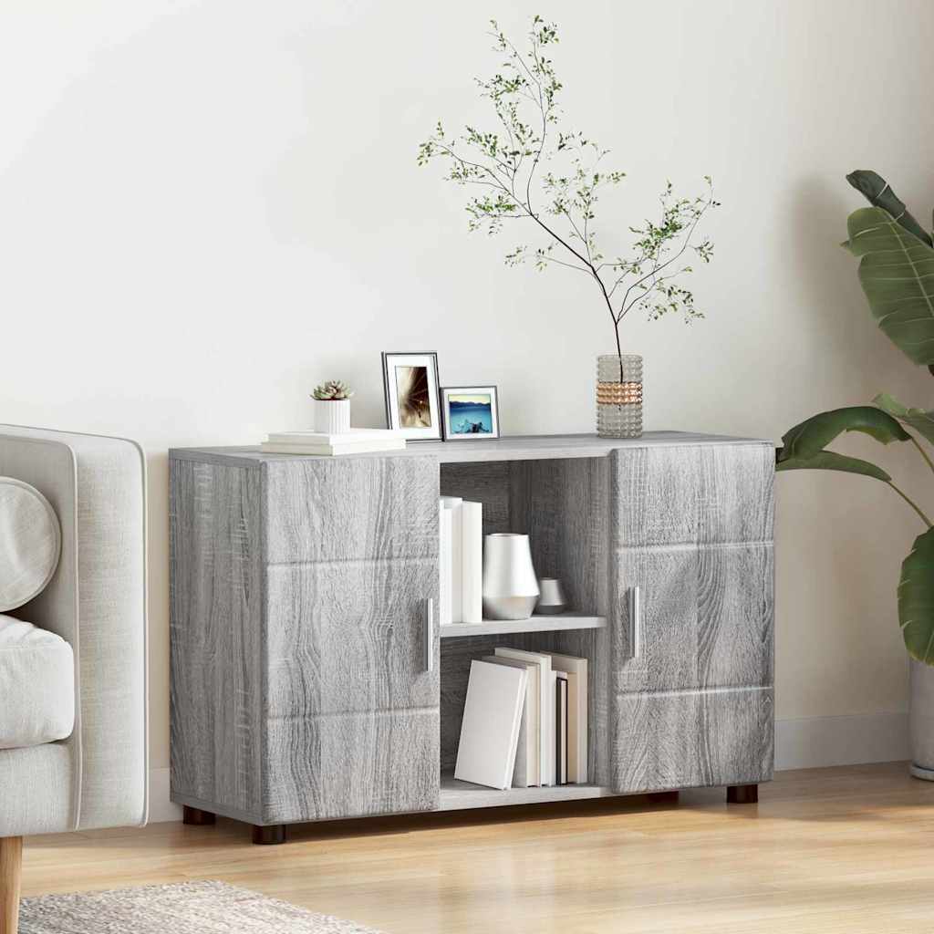 Credenza Grigio Sonoma 88,5 X 30,5 X 55,5 Cm Legno Multistrato