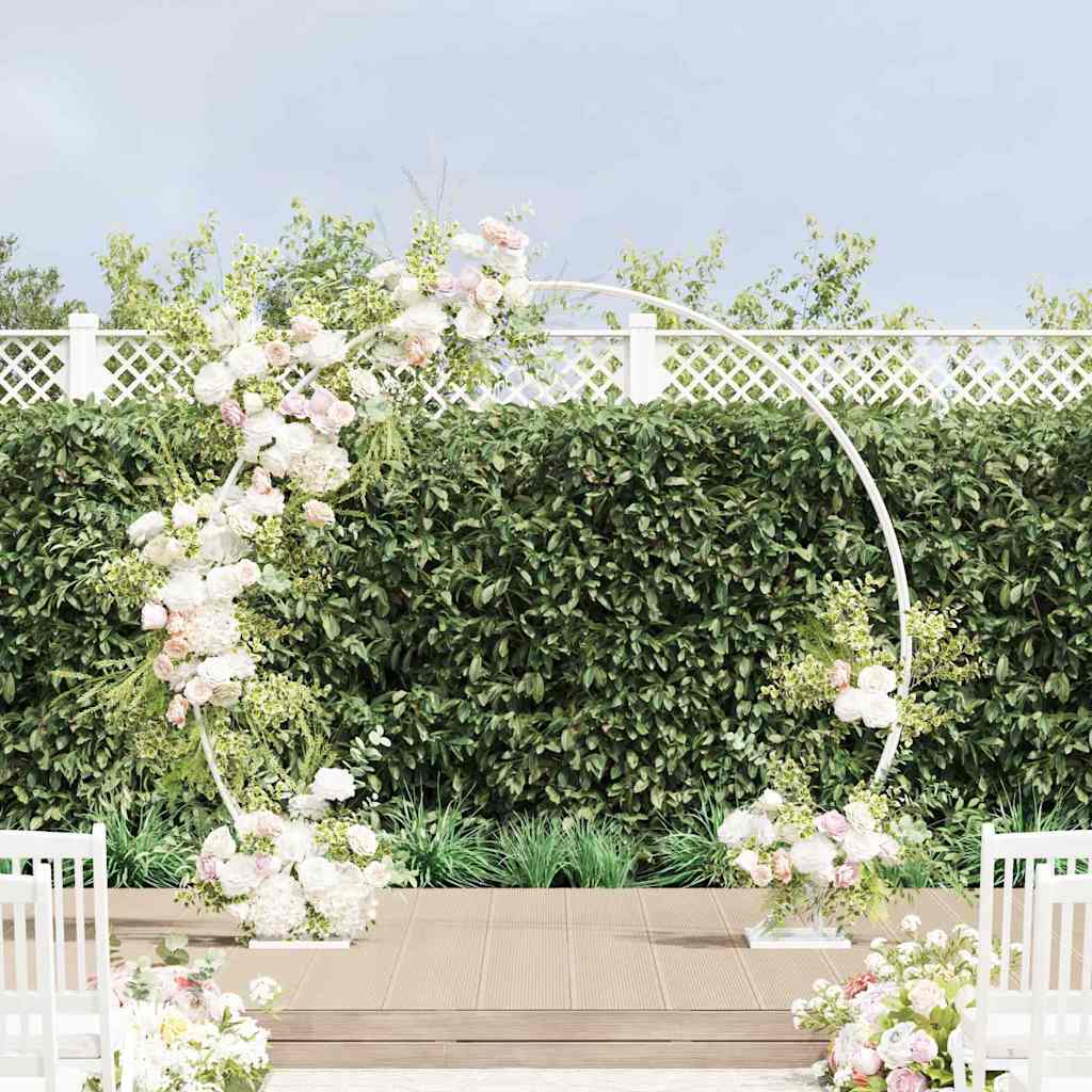Arco Nuziale Bianco 220 X 45 X 200 Cm Acciaio