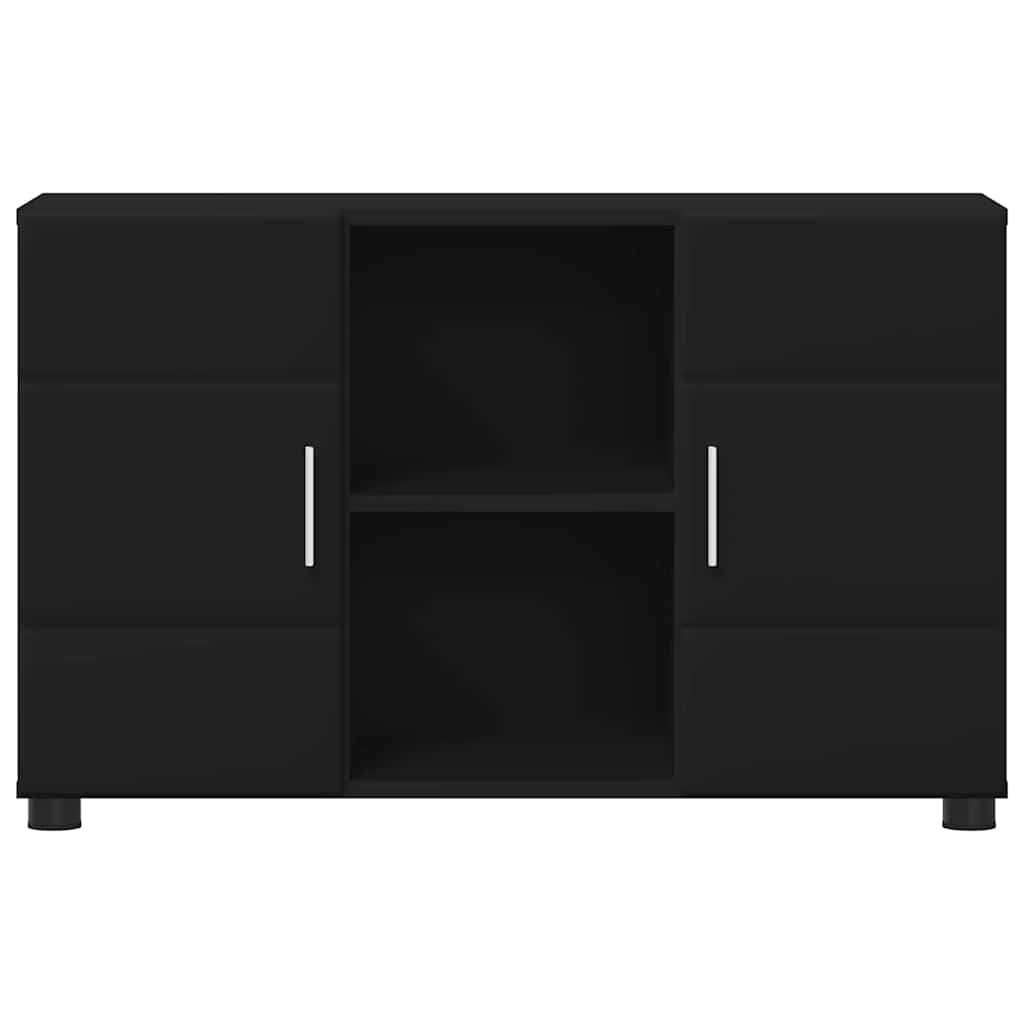 Credenza Con Porta Nero 88,5 X 30,5 X 55,5 Cm Legno Multistrato - Image 6