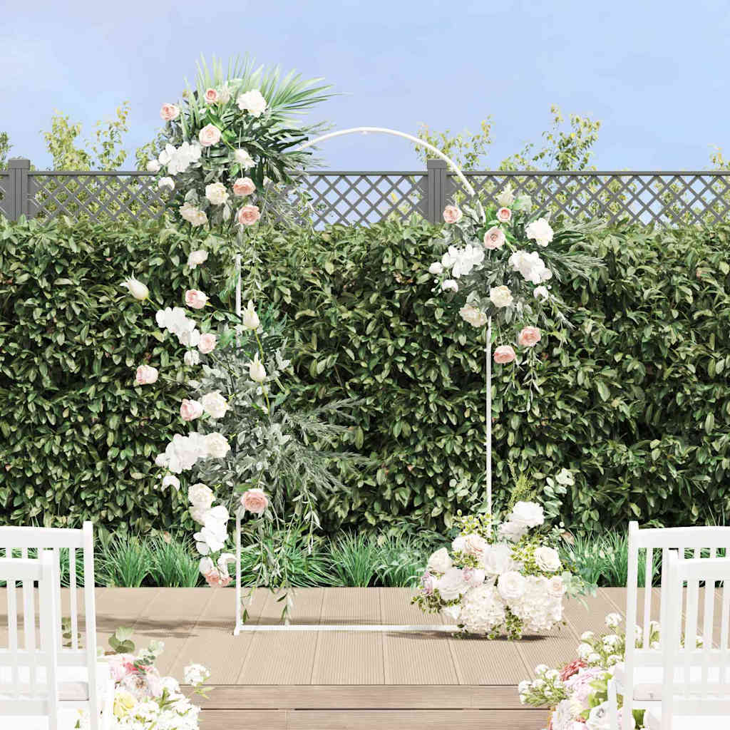 Arco Nuziale Bianco 100 X 39 X 200 Cm Acciaio