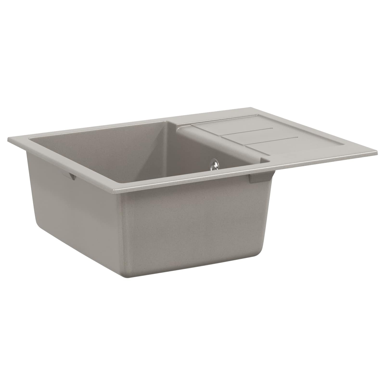 Lavello Grigio 620 X 500 Mm 80% Quarzo E 20% Resina