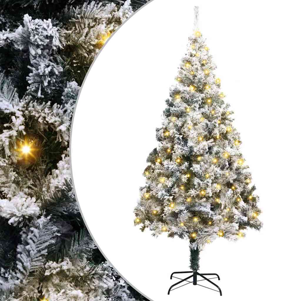 Albero Di Natale Artificiale Con 300 Led Bianco 180 cm