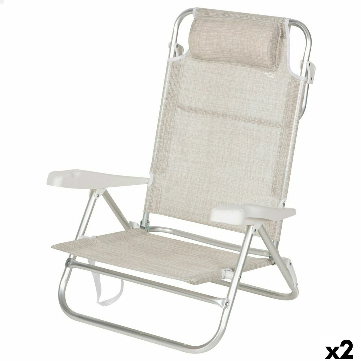 Sedia Da Spiaggia Aktive 47 X 82 X 49 Cm (2 Unità)