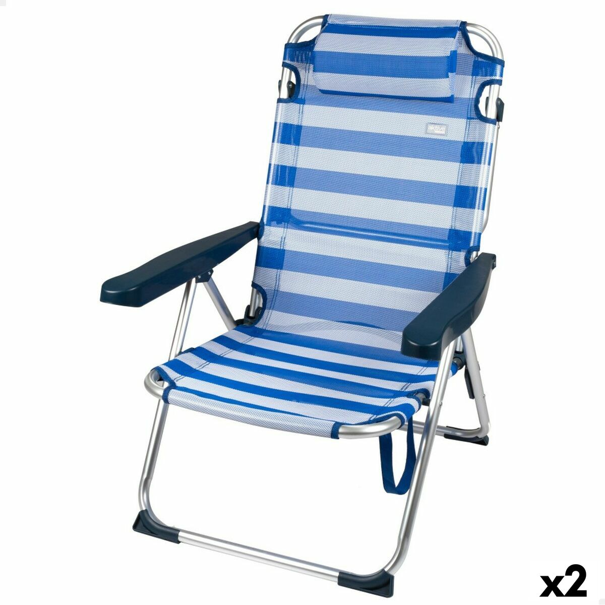 Sedia Pieghevole Aktive A Strisce 48 X 90 X 60 Cm (2 Unità)