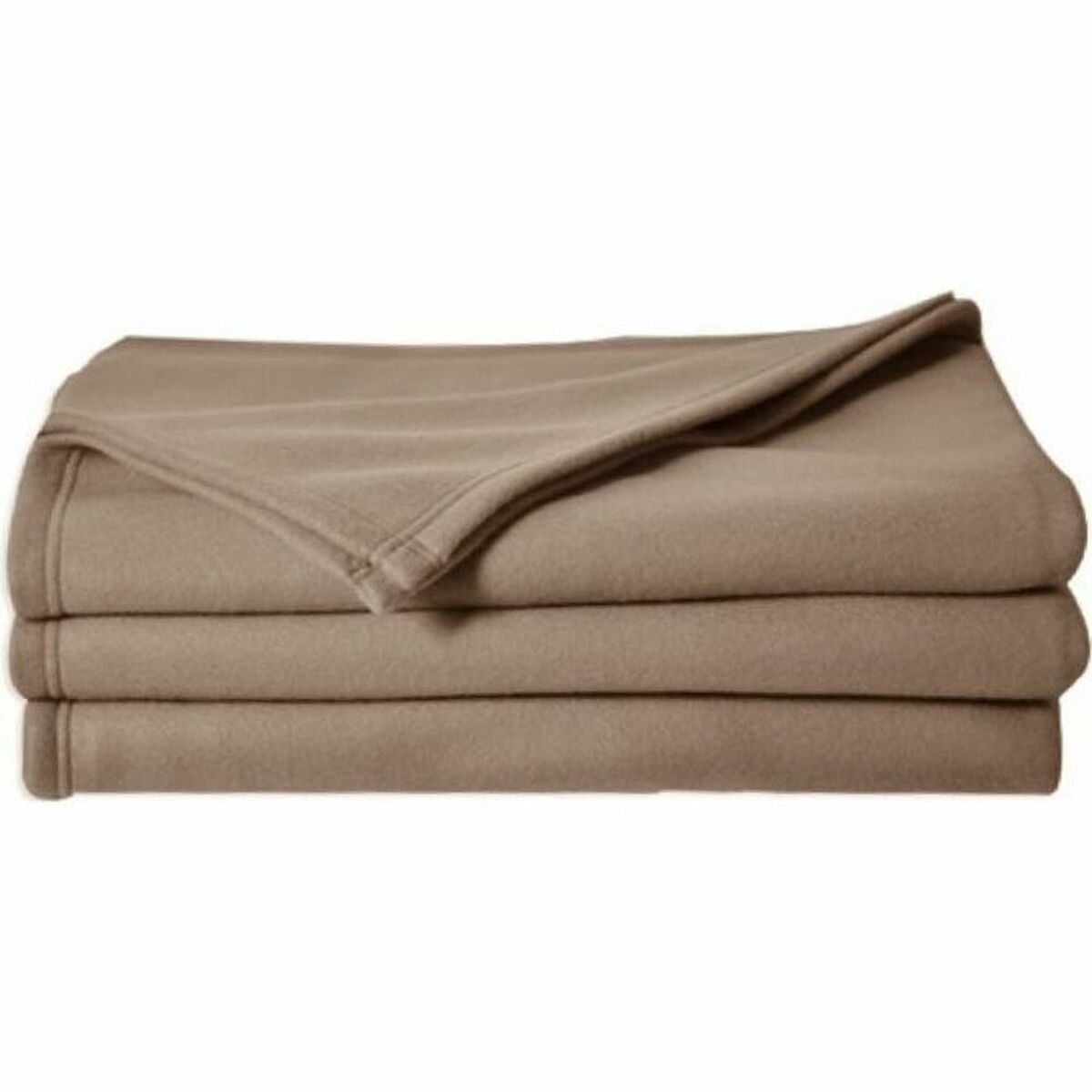 Coperta Poyet  Motte Poleco Taupé 240 X 260 Cm 100 % Poliestere