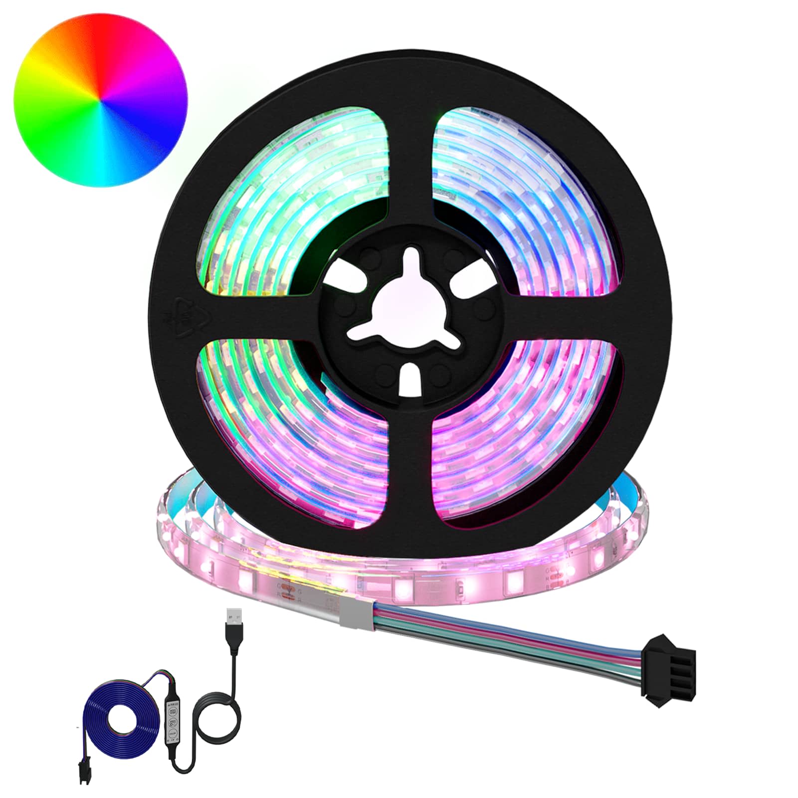 Striscia Led 4 Pcs Nero E Trasparente 170 X 0,8 X 0,3 cm
