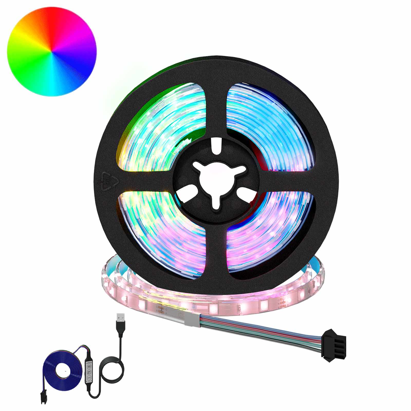 Striscia Led 4 Pcs Nero E Trasparente 95 X 0,8 X 0,3 cm