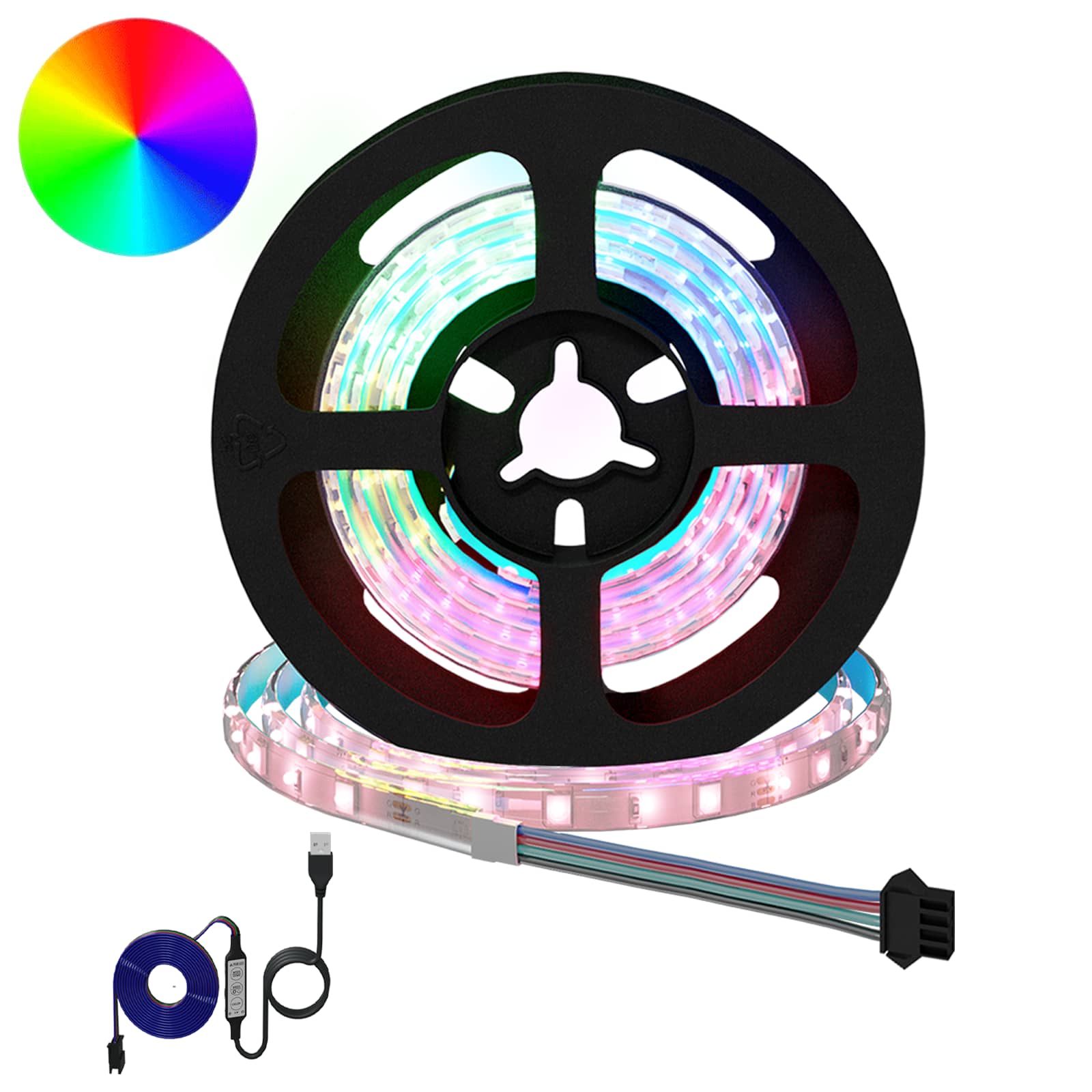 Striscia Led 4 Pcs Nero E Trasparente 75 X 0,8 X 0,3 cm