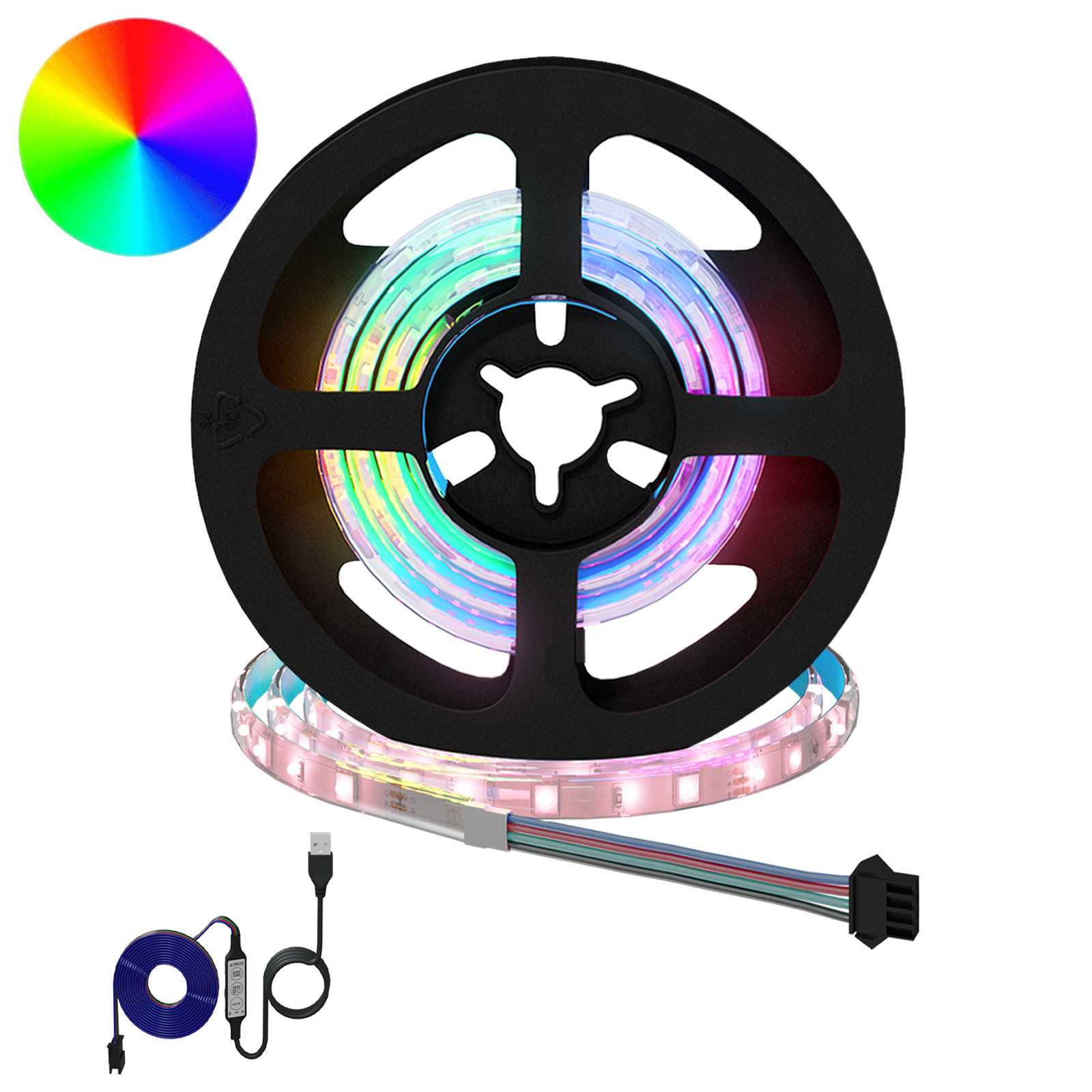Striscia Led 4 Pcs Nero E Trasparente 55 X 0,8 X 0,3 cm
