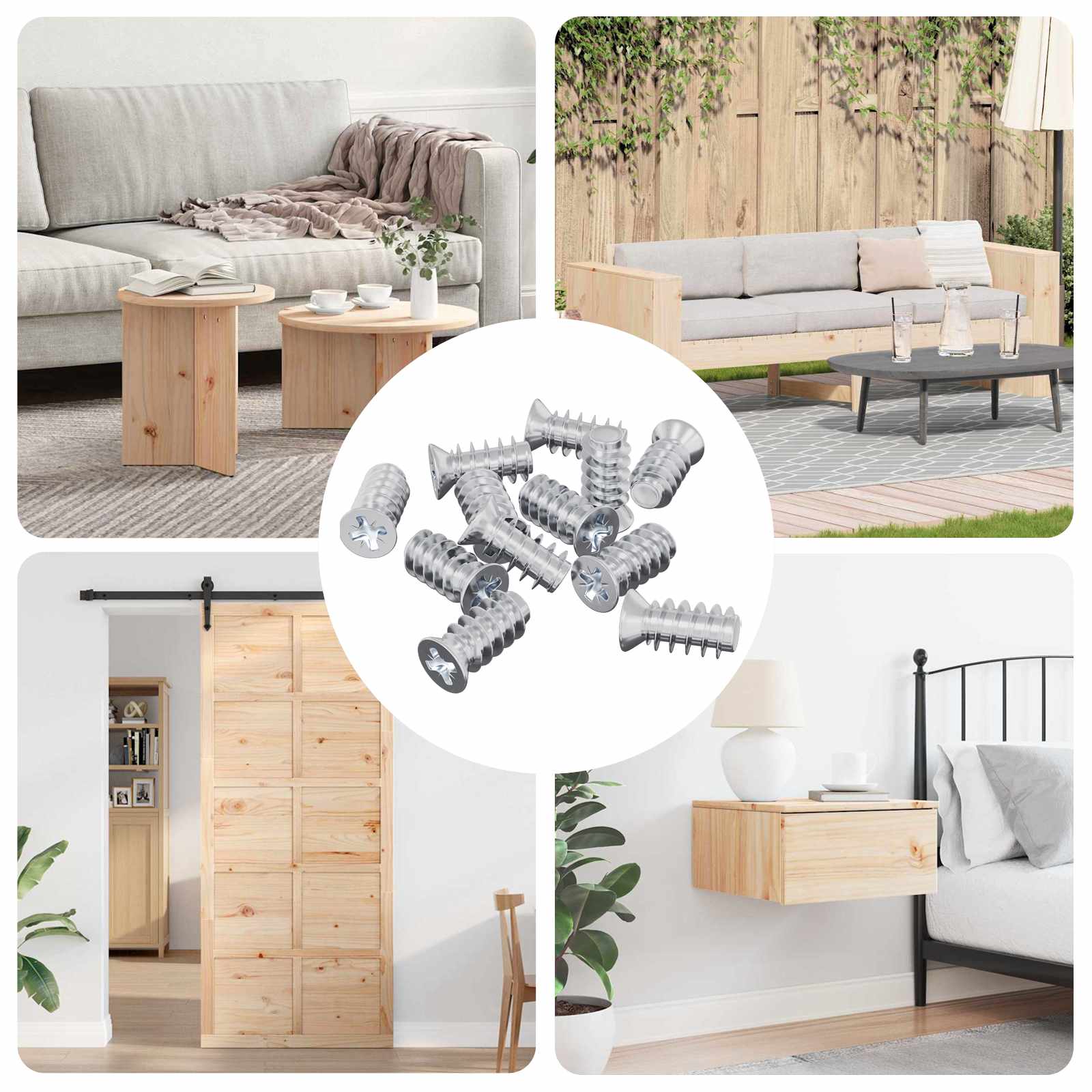 Vite 12 Pcs Argento M6 X 12 Mm Ferro