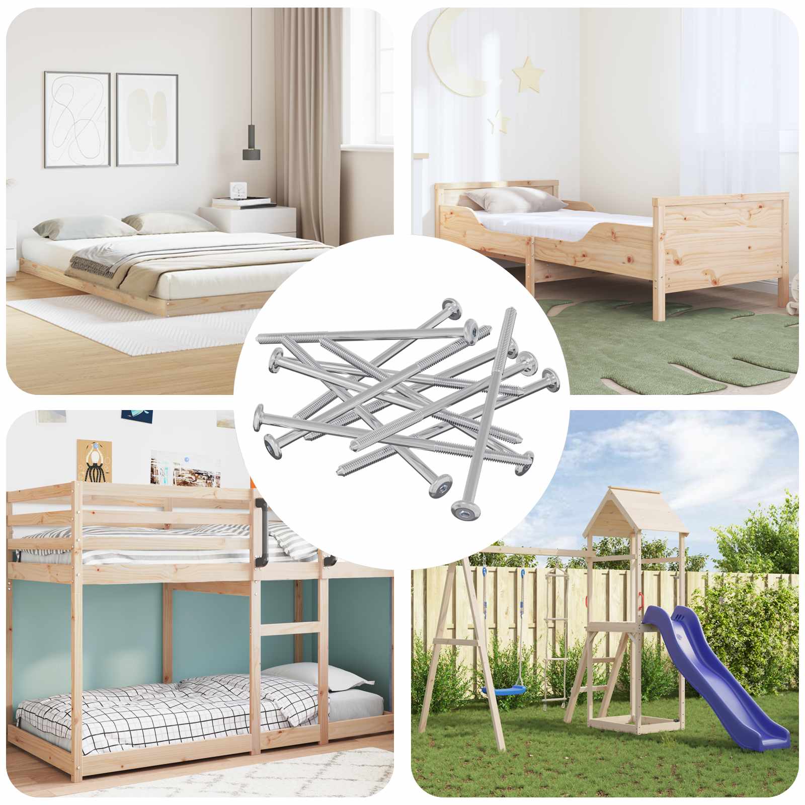 Vite 12 Pcs Argento M6 X 120 Mm Acciaio