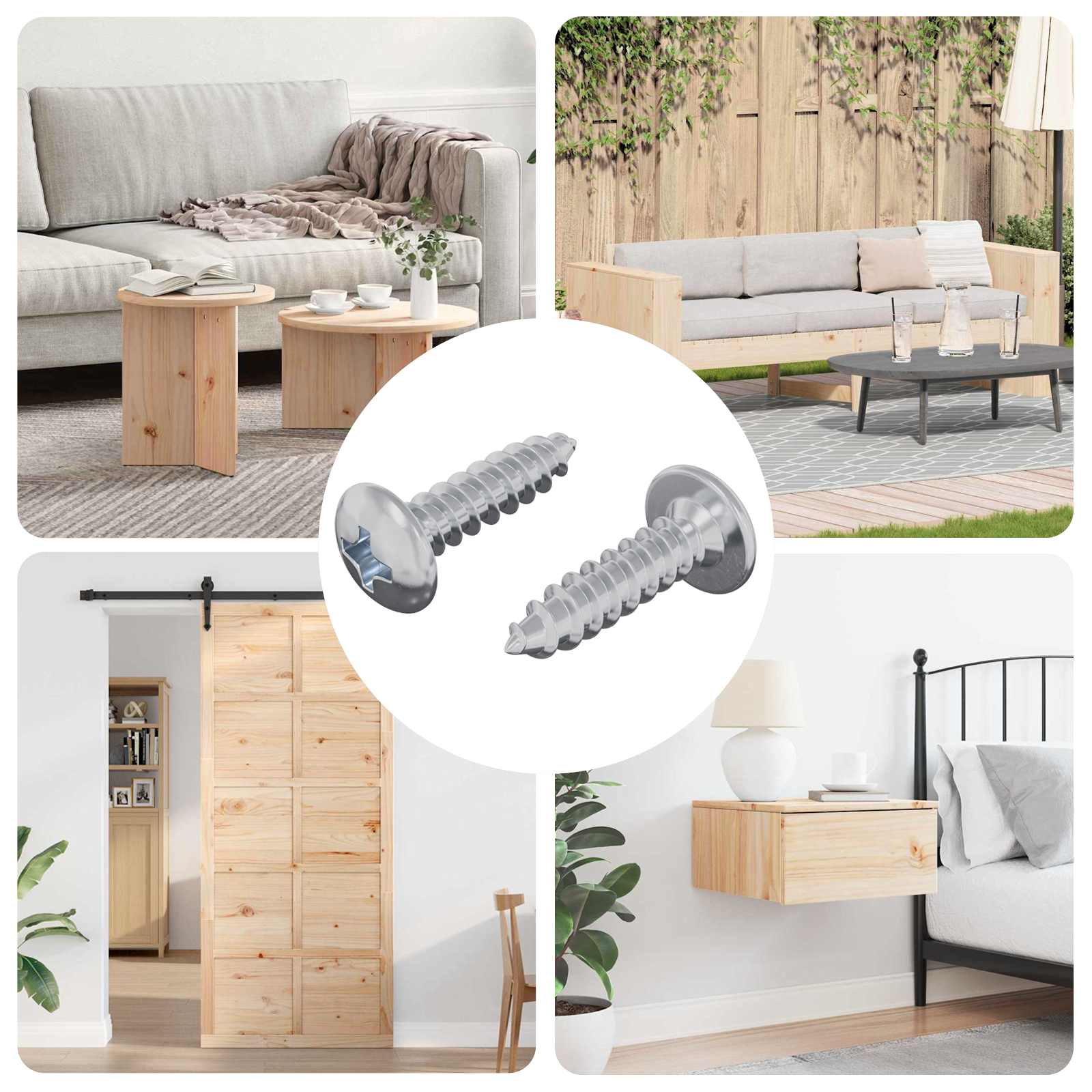 Vite 2 Pcs Argento M4 X 16 Mm Acciaio