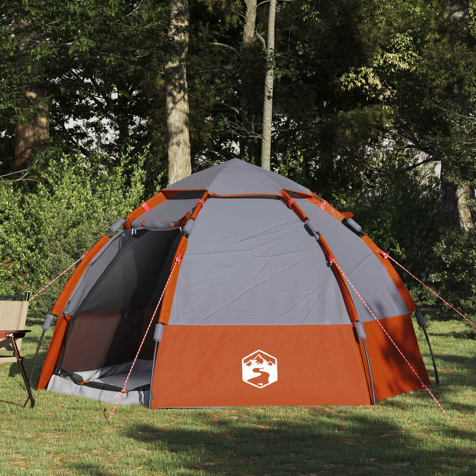 Tenda Istantanea Grigio E Arancione 280 X 280 X 160 Cm Acciaio