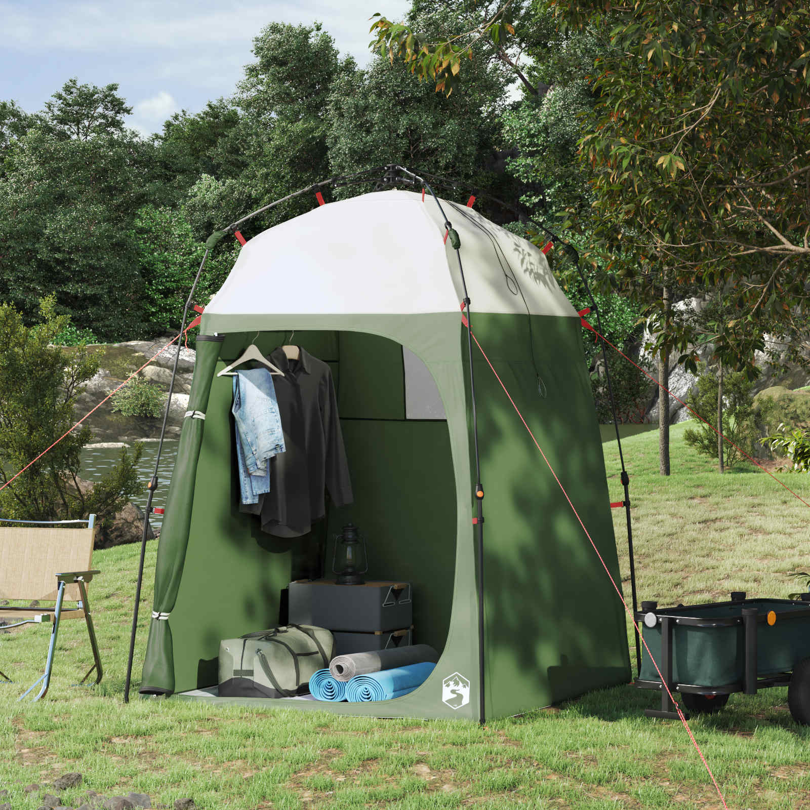 Tenda Da Doccia Verde 160 X 160 X 227 Cm Acciaio
