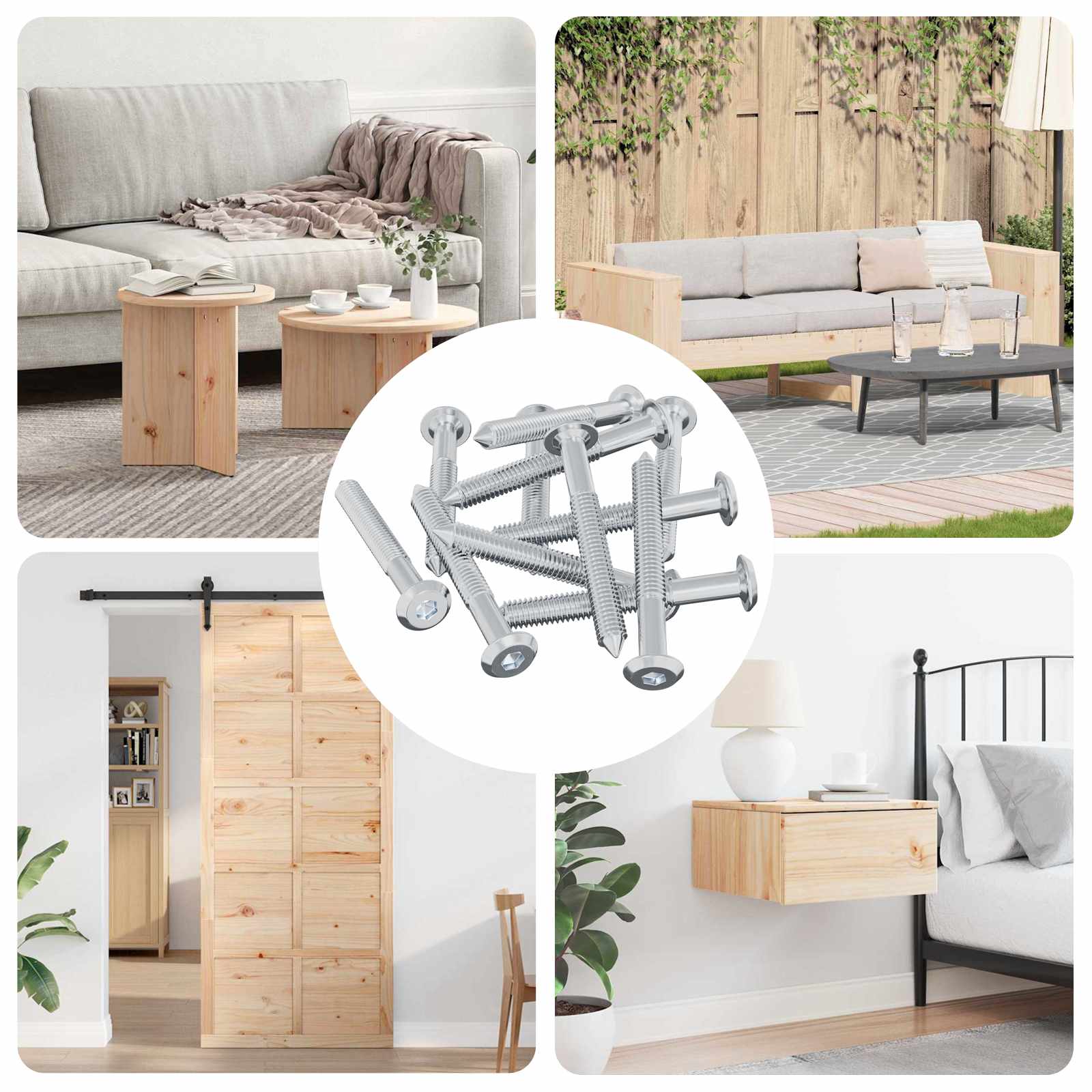 Vite 1800 Pcs Argento M6 X 50 Mm Acciaio