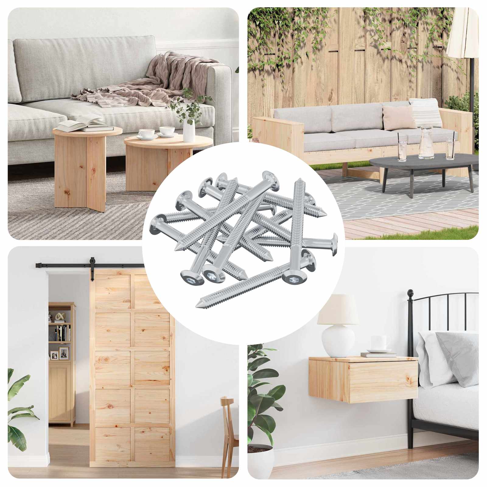 Vite 12 Pcs Argento M6 X 60 Mm Acciaio