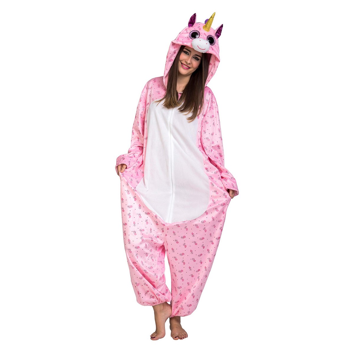 Costume Per Adulti My Other Me Big Eyes Rosa Unicorno S