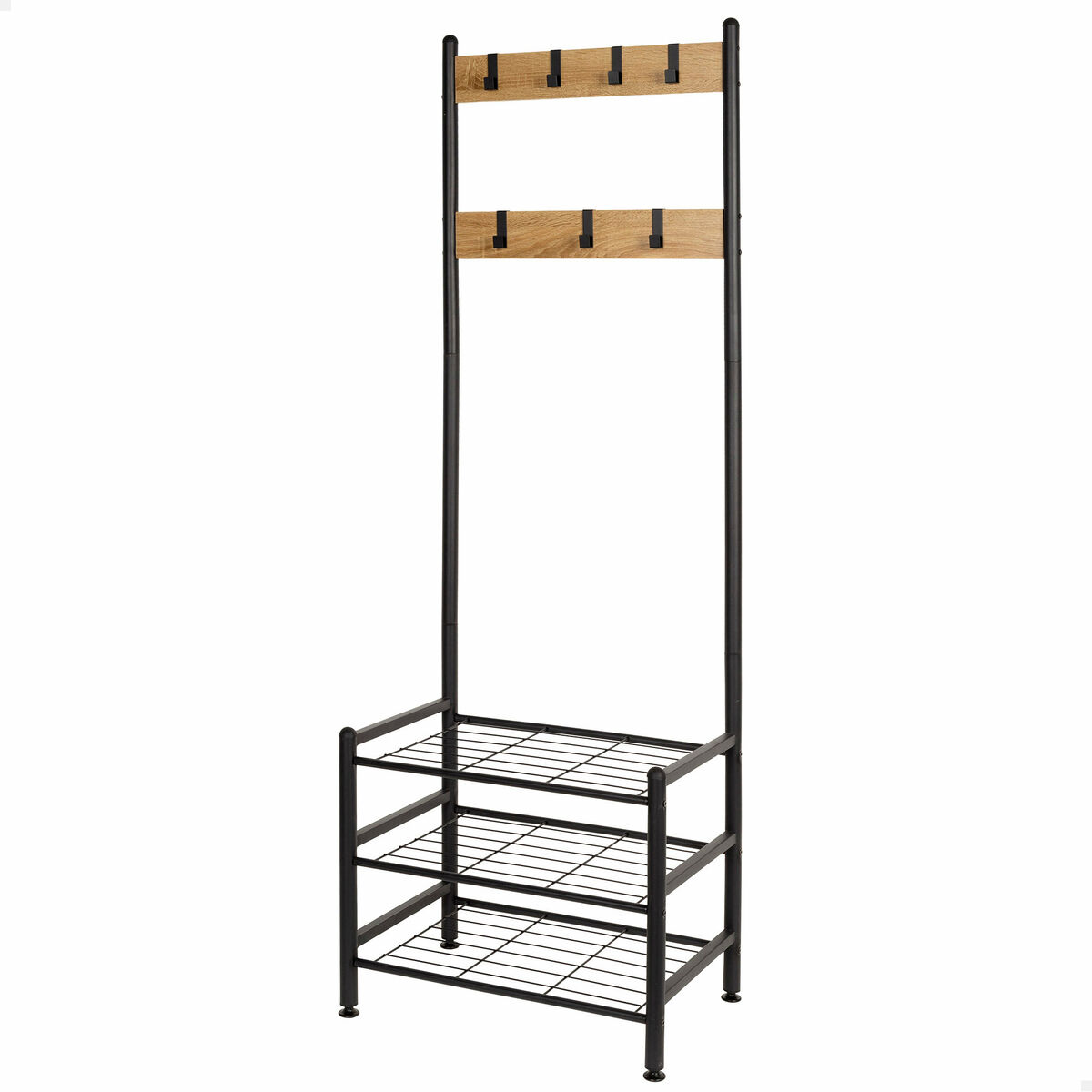 Appendiabiti Con Ripiano Max Home Acciaio Melammina Truciolare Minimalista 60 X 175 X 40 cm