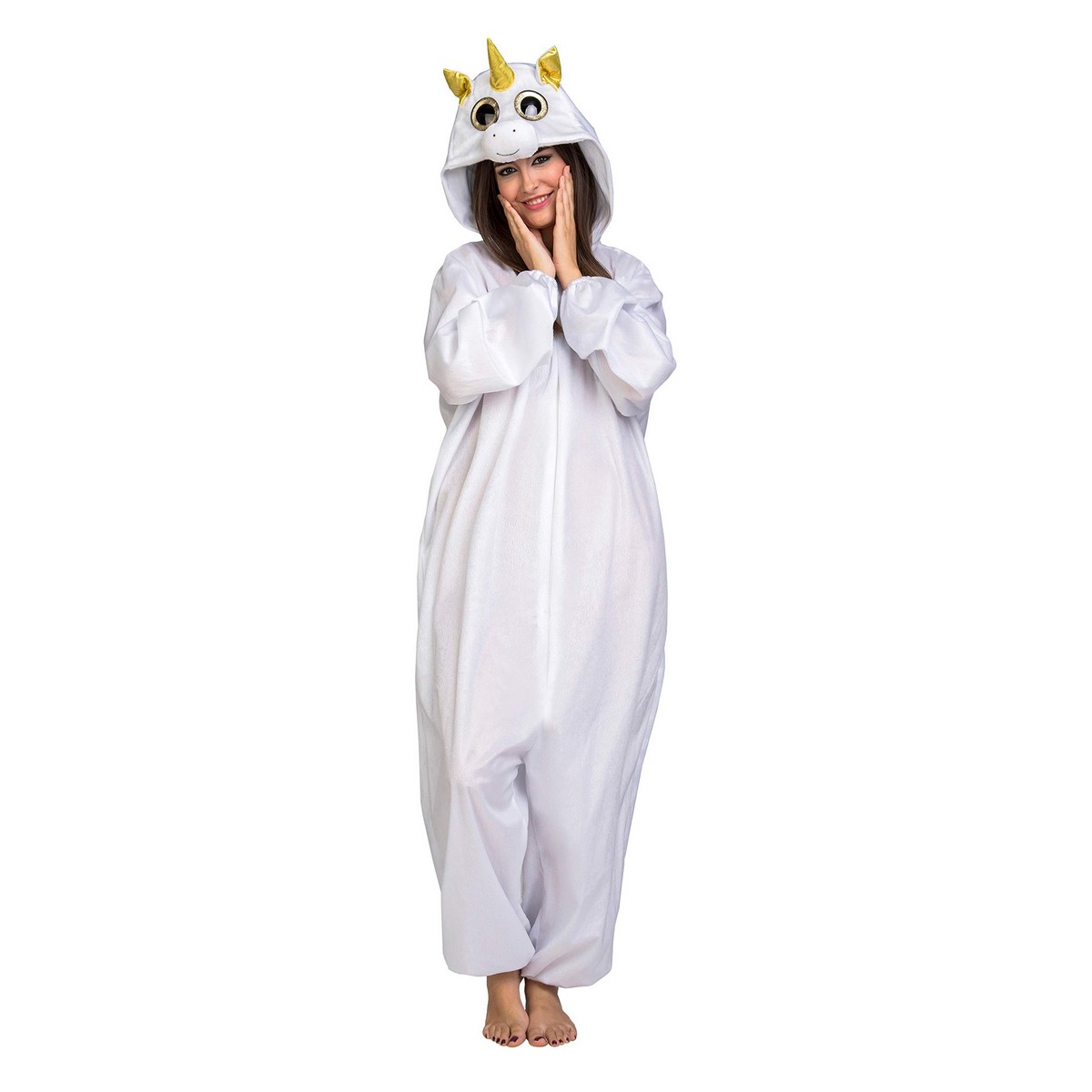 Costume Per Adulti My Other Me Big Eyes Bianco Unicorno
