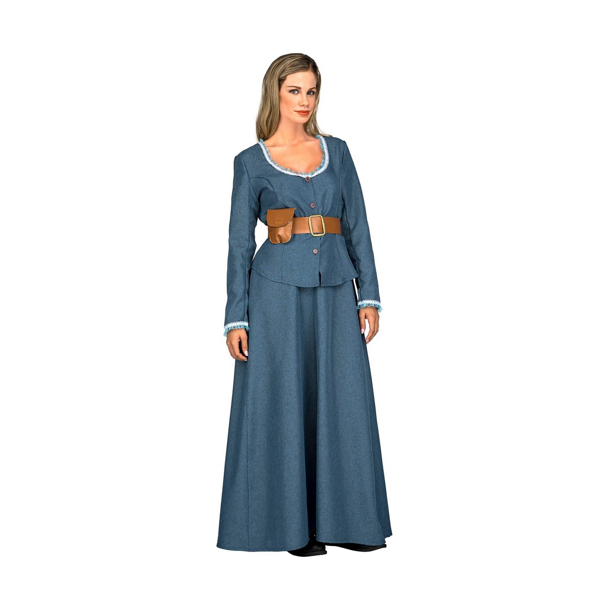 Costume Per Adulti My Other Me Western Girl Azzurro M/l