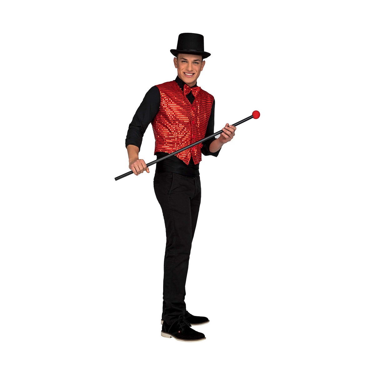 Costume Per Adulti My Other Me Showman Rosso Gilet M/l