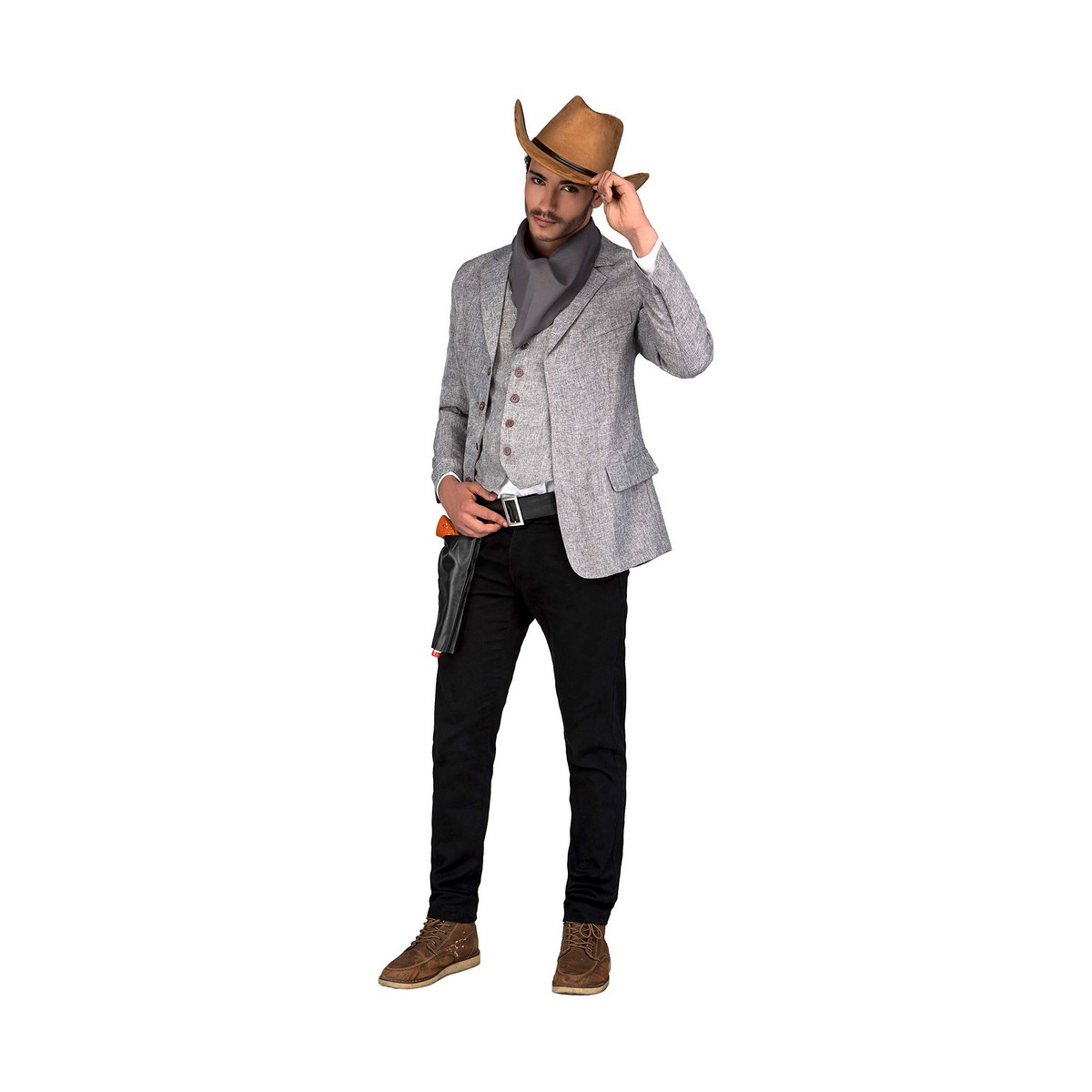 Costume Per Adulti My Other Me Grigio Pistolero M/l