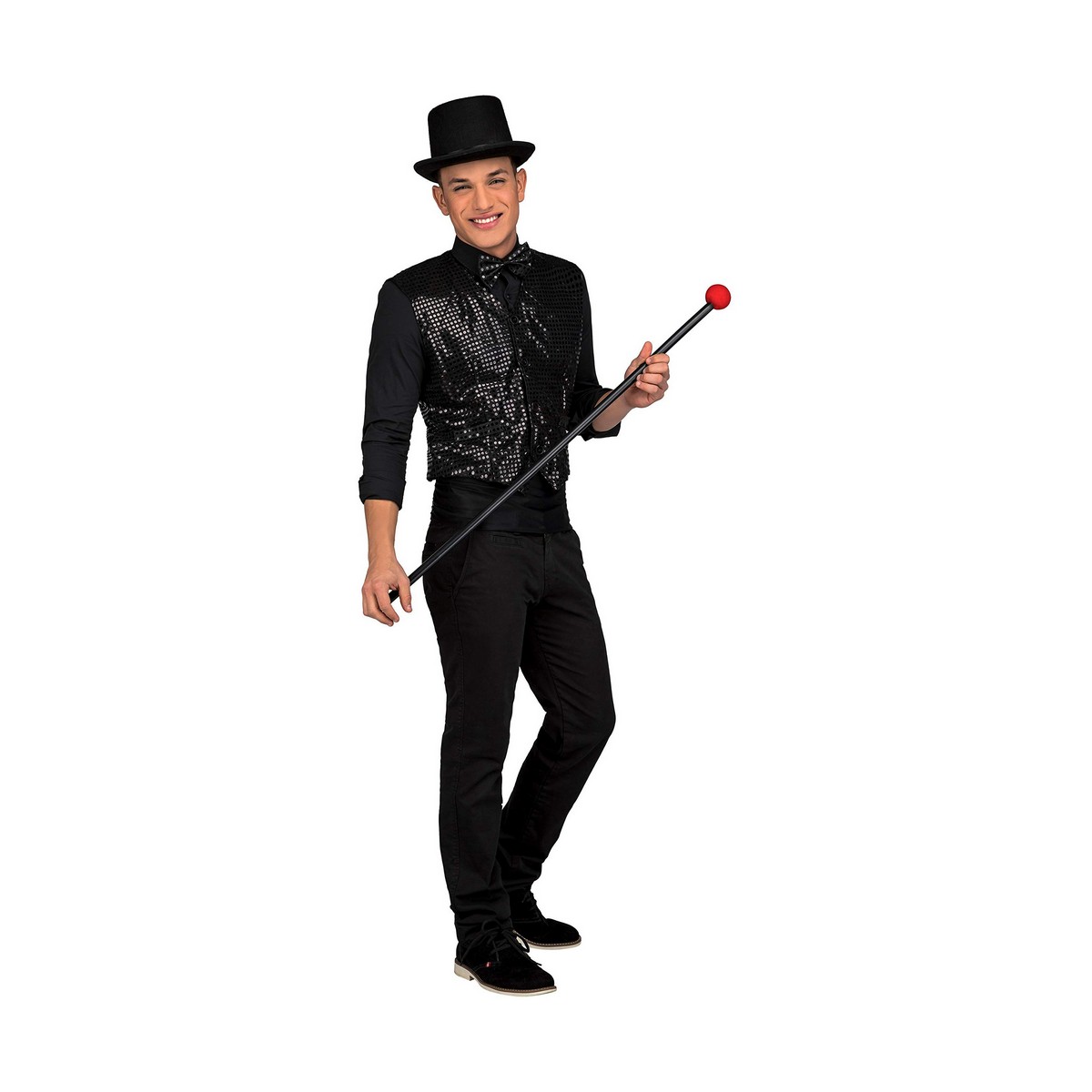 Costume Per Adulti My Other Me Showman Nero Gilet M/l