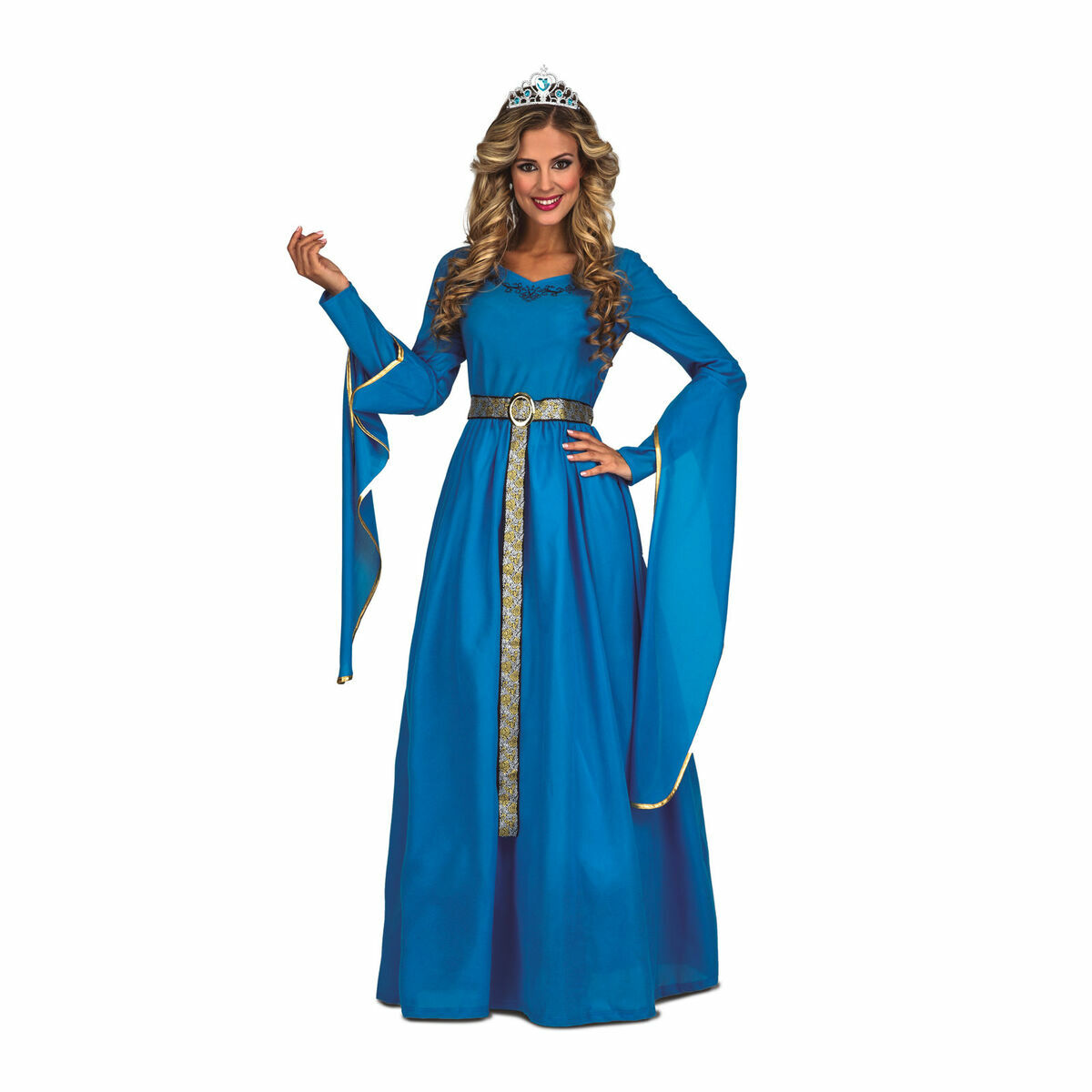 Costume Per Adulti My Other Me Azzurro Principessa Medievale Xxl
