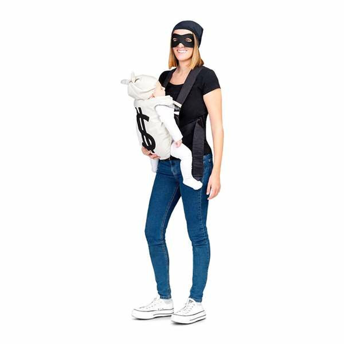 Costume Per Adulti My Other Me Neonato Ladro 3 Pezzi Nero