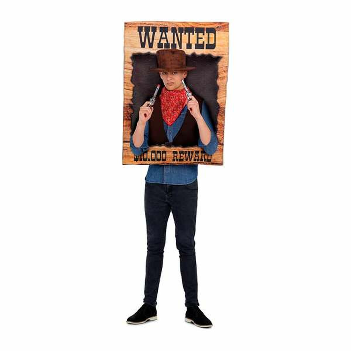 Costume Per Adulti My Other Me Wanted Taglia Unica Cowboy 3 Pezzi