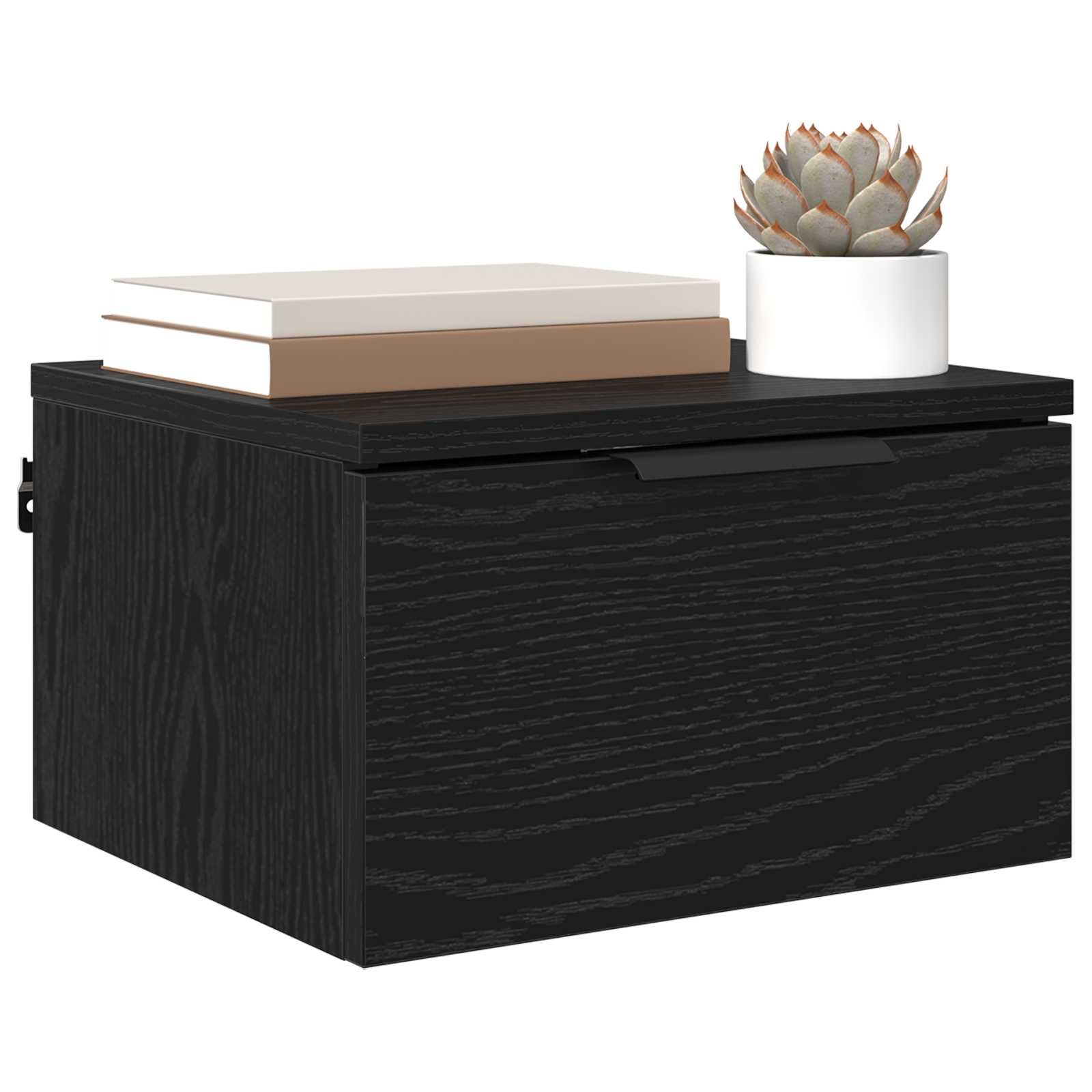 Armadio Da Notte Rovere Nero 34 X 30 X 20 Cm Legno Multistrato - Image 3