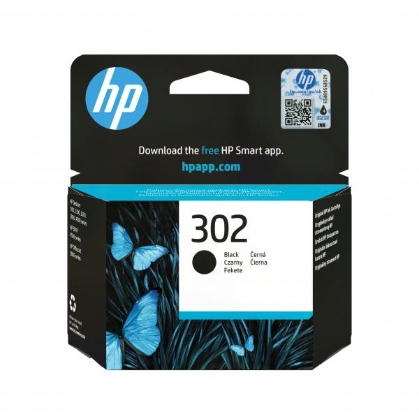 Hp Cart Ink Nero 302 Per Dj2130/1110 Oj3830/4650 Envy4520 ts