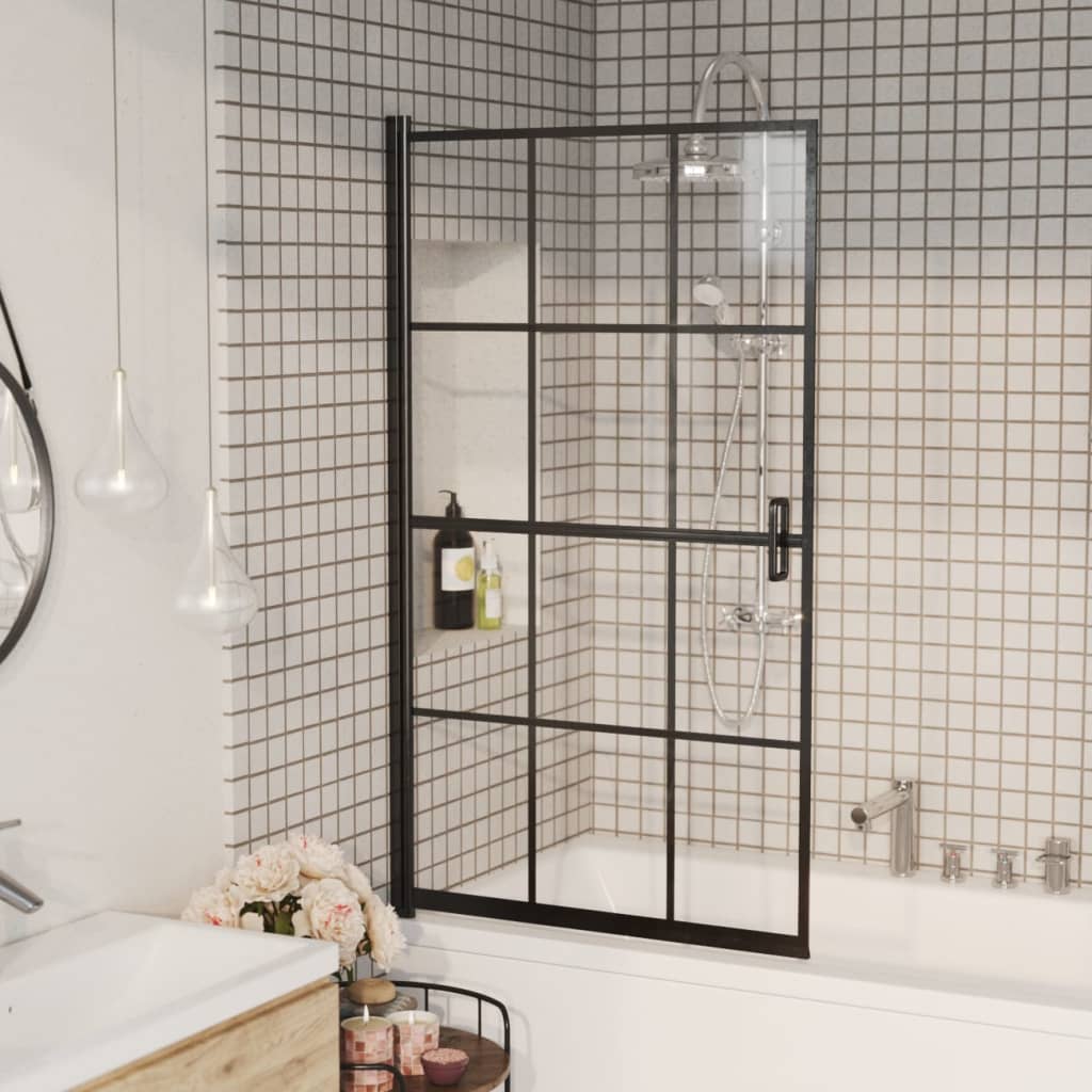 Pannello Per Box Doccia In Esg 80x140 Cm Nero