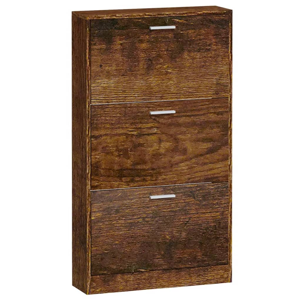 Scarpiera Rovere Fumo 59x17x108 Cm In Legno Multistrato - Image 4
