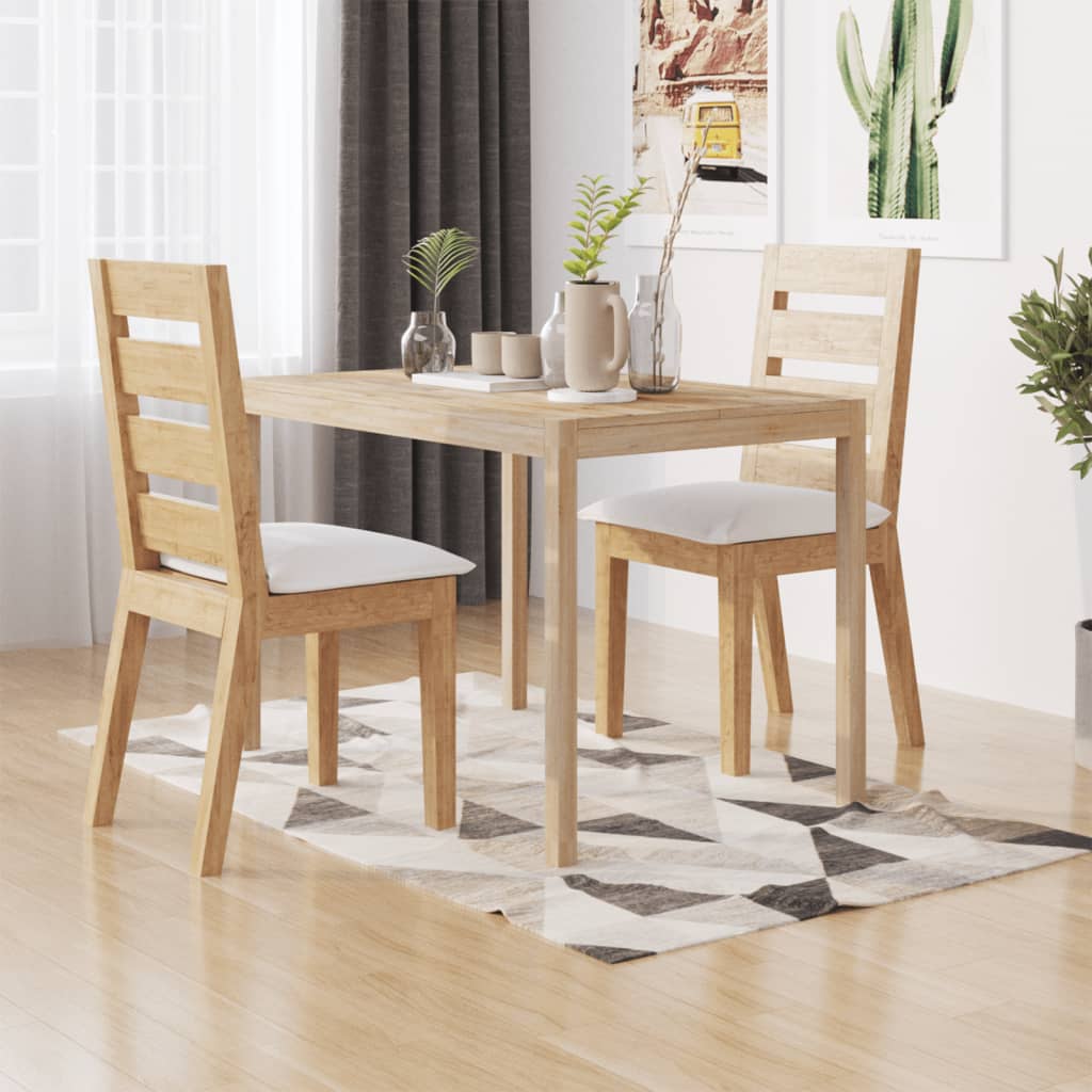 Tavolo Da Pranzo 110x70x75 Cm In Legno Massello Di Acacia
