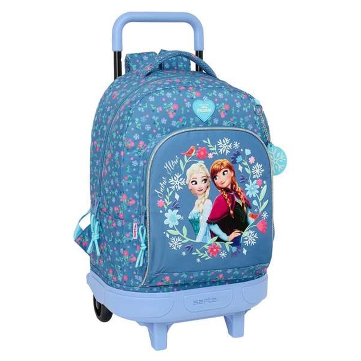 Trolley Per La Scuola Frozen Azzurro 33 X 45 X 22 cm