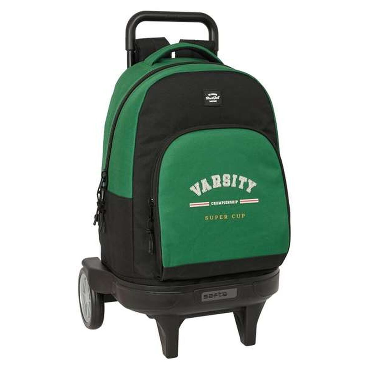 Trolley Per La Scuola Blackfit8 Varsity Nero Verde 33 X 45 X 22 cm