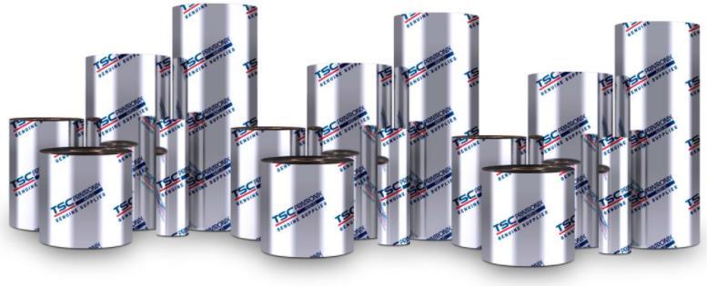 Thermotransferbänder, Tsc, 8300-Pwx, Wachs, 83mm, 110m, Außen, Schwarz Thermotransferband, Tsc, 8300-Pwx, Wachs, Rollenbreite: 83mm, Kernbreite: 110m