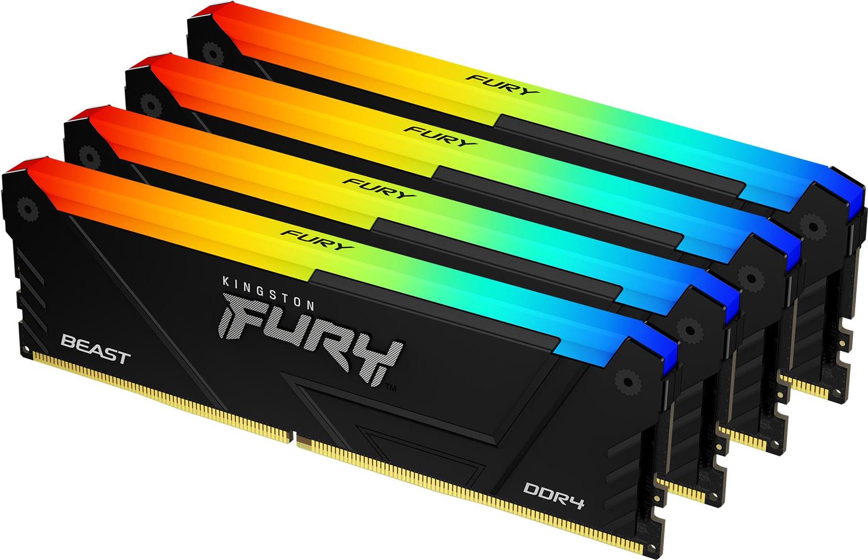 Kingston Technology Fury Beast Rgb Speichermodul 16 Gb 1 X 16 Gb Ddr4 3600 Mhz (kf436c18bb2a/16)