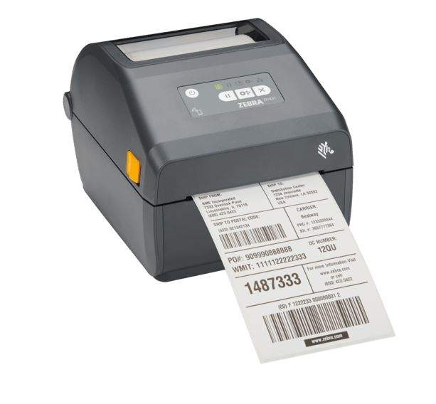 Zebra Direct Thermal Printer Zd421, 203 Dpi, Usb, Usb Host, Modular Connectivity Slot, 802.11ax, Bt5.3, Row, Eu And Uk Cords, Swiss Font, Ezpl (zd4a0