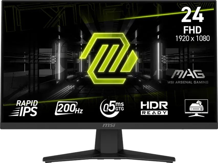 Msi Mag 244f - LeD-Monitor - Gaming - 61 Cm (24") (23.8" Sichtbar) - 1920 X 1080 Full Hd (1080p) @ 200 Hz - Fast Ips (9s6-3bc41H-001)