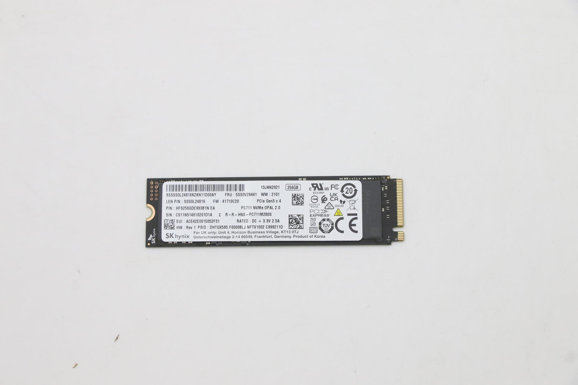 Lenovo 5ss0v26441 Internes Solid State Drive M.2 256 Gb Pci Express 3.0 (5ss0v26441)