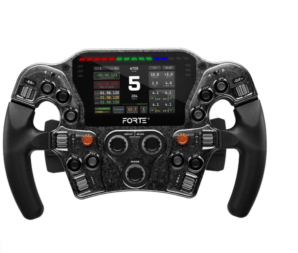 Asetek Forte Formula Pro Button Box 4.3 Zoll Lcd Argb - Schwarz (40-031-0031007)