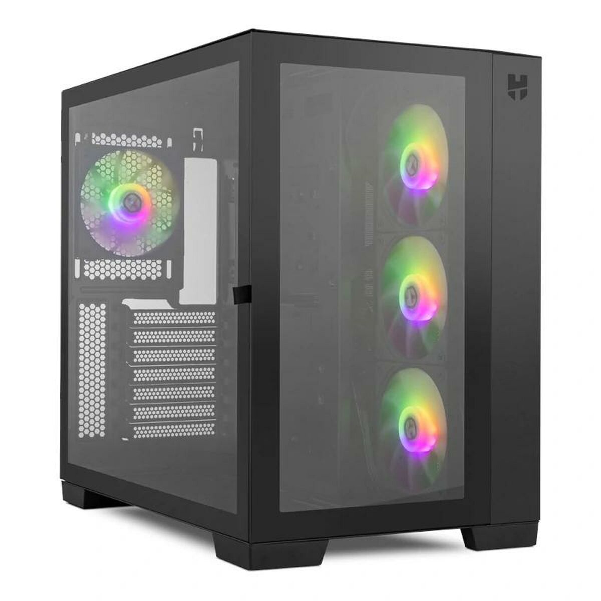 Case Computer Desktop Atx NoX-Xtreme Nxhummerastrabk Nero Ventilatore X 4