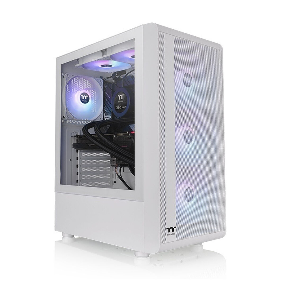 Case Computer Desktop Atx Thermaltake S200 Tg Argb Bianco