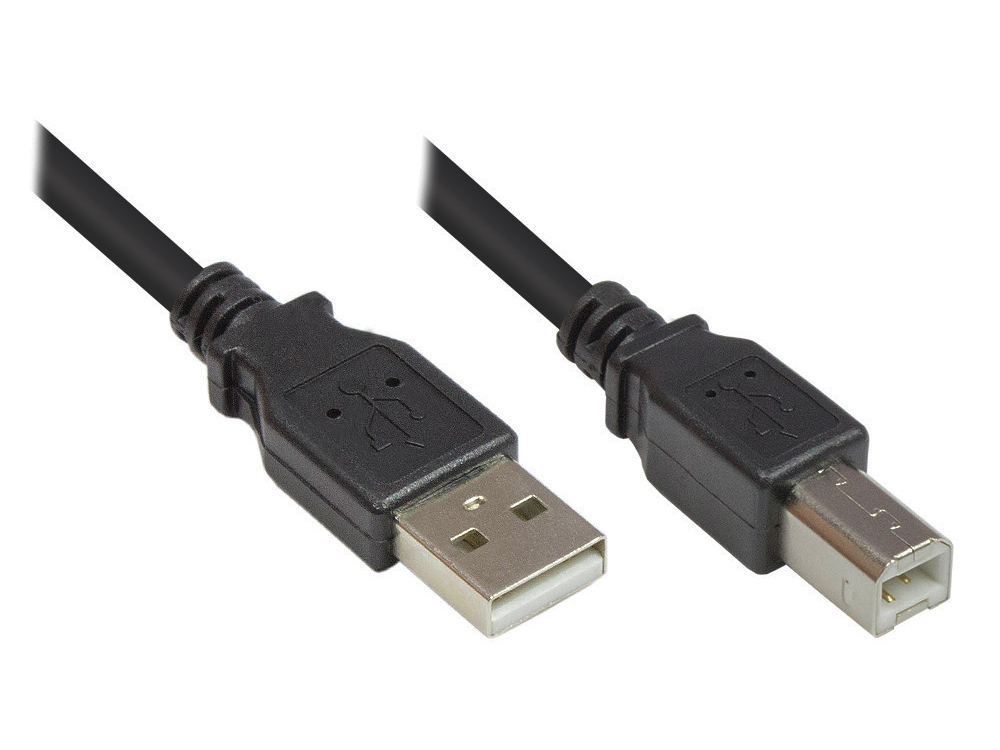 Alcasa 2510-05ofs Cavo Usb 0,5 M Usb 2.0 Usb A Usb B Nero
