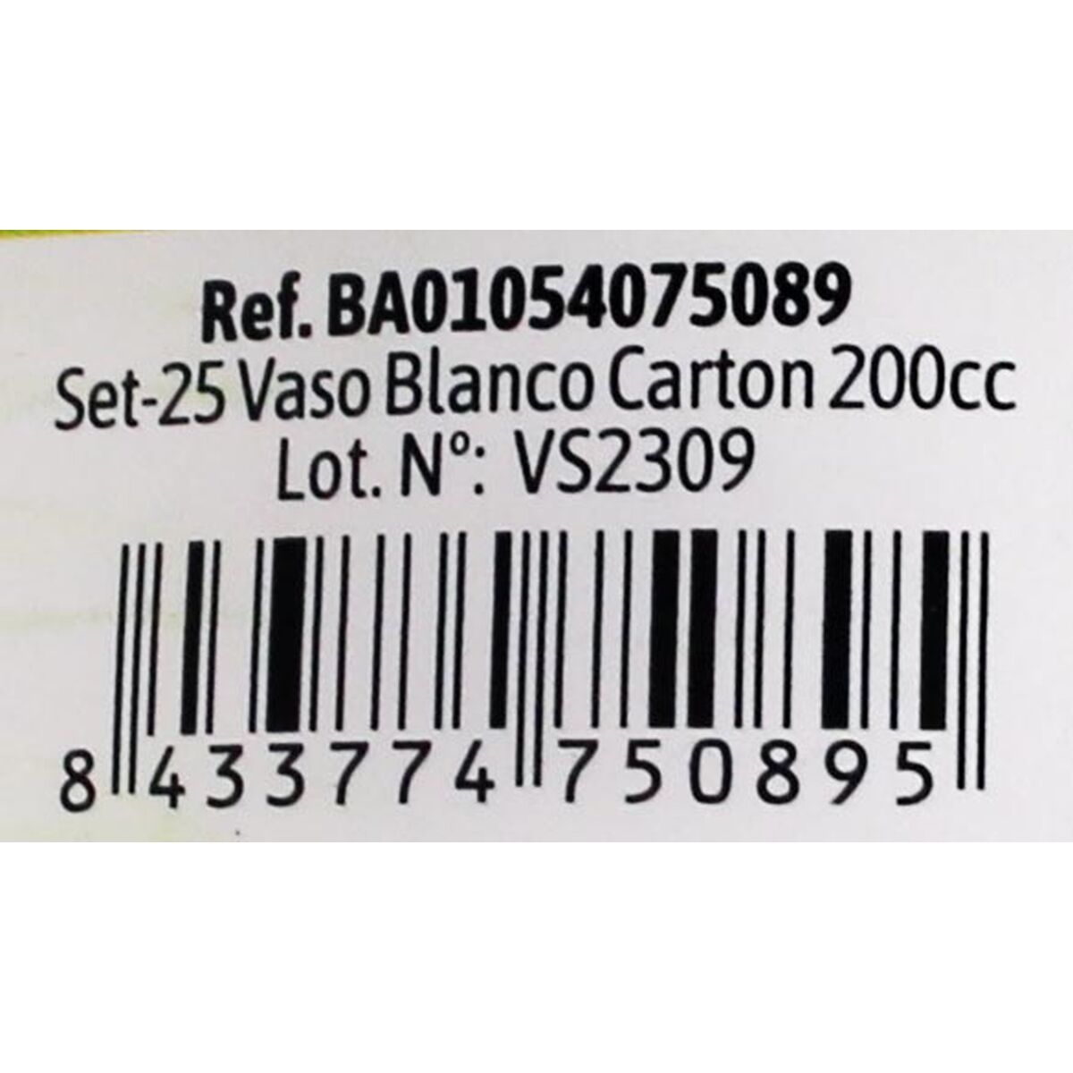 Set di Bicchieri Algon Cartone Monouso Bianco 200 ml 36 Unità (25 Pezzi) - Image 3
