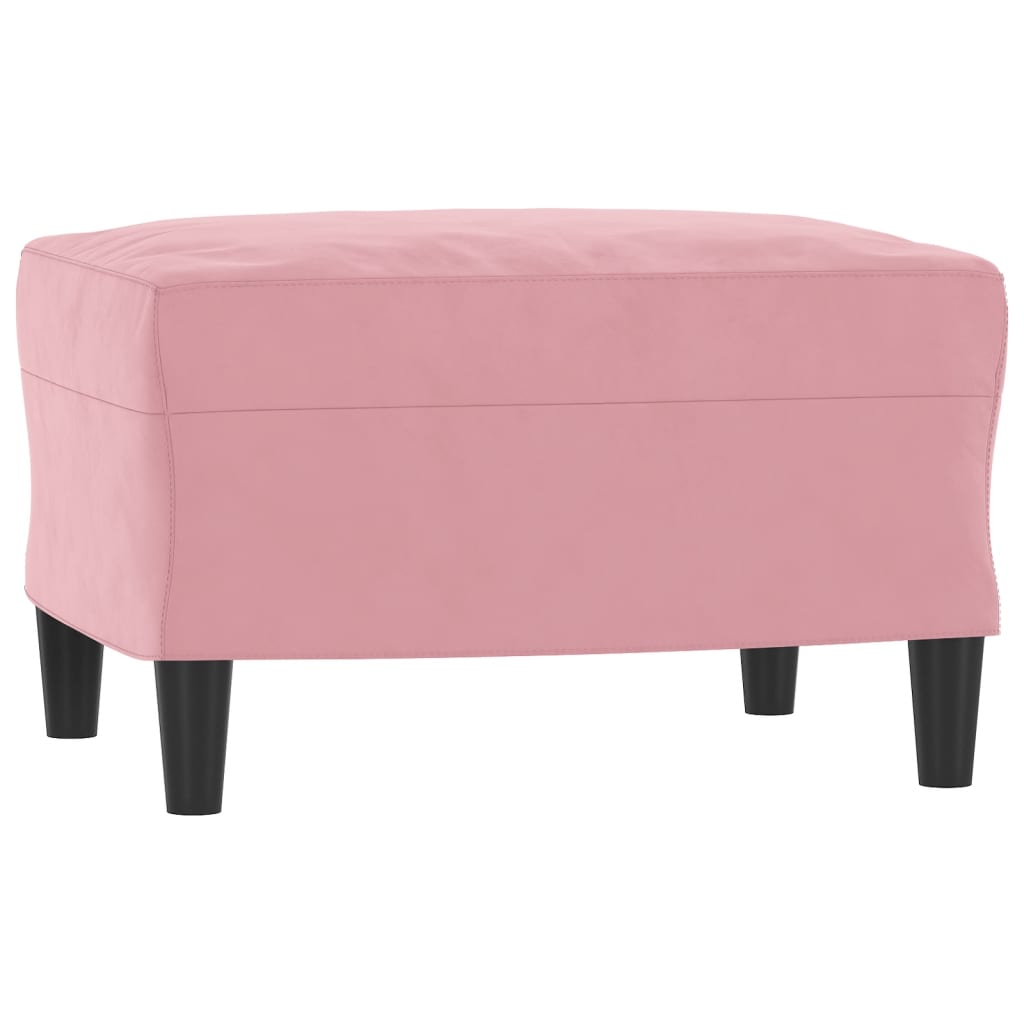 Poltrona Con Poggiapiedi Rosa 60 Cm Velluto - Image 4