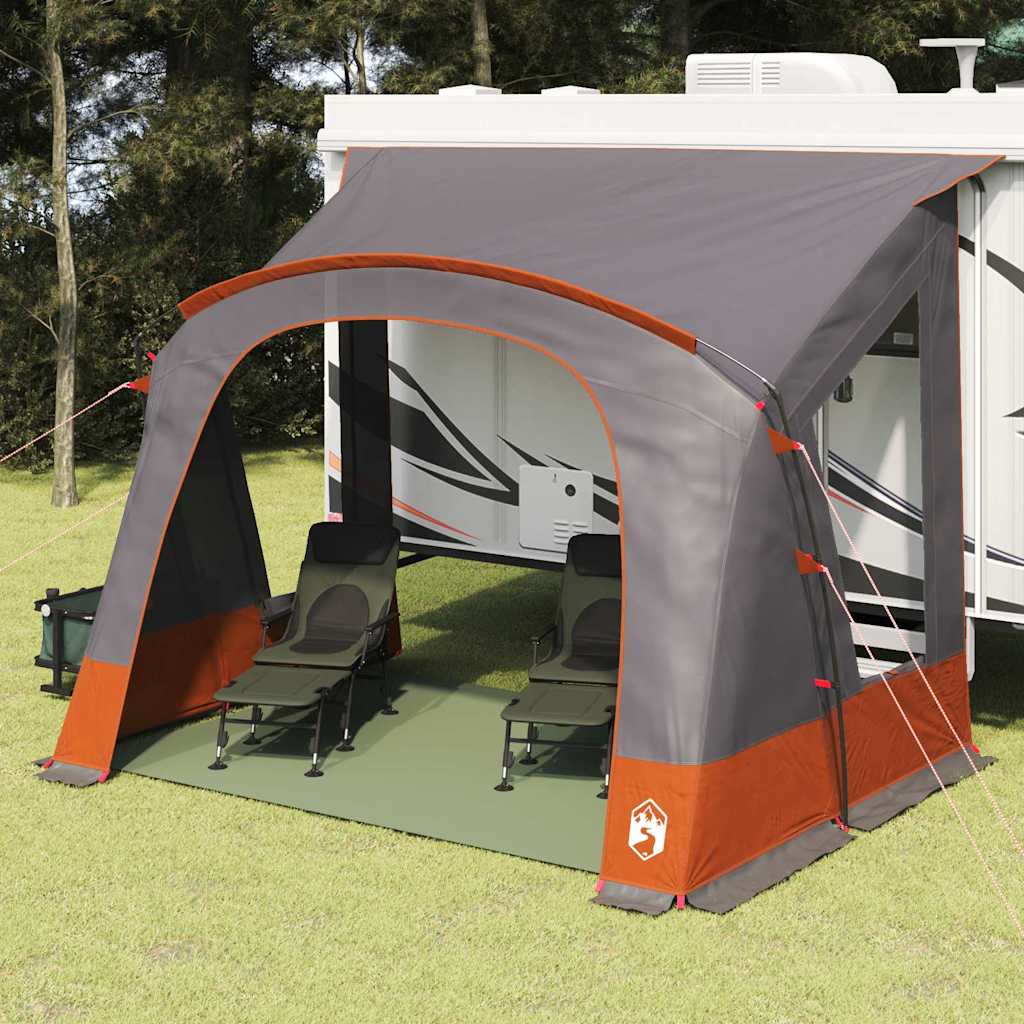 Tenda Per Caravan Grigio E Arancione 252 X 245 X 245 cm