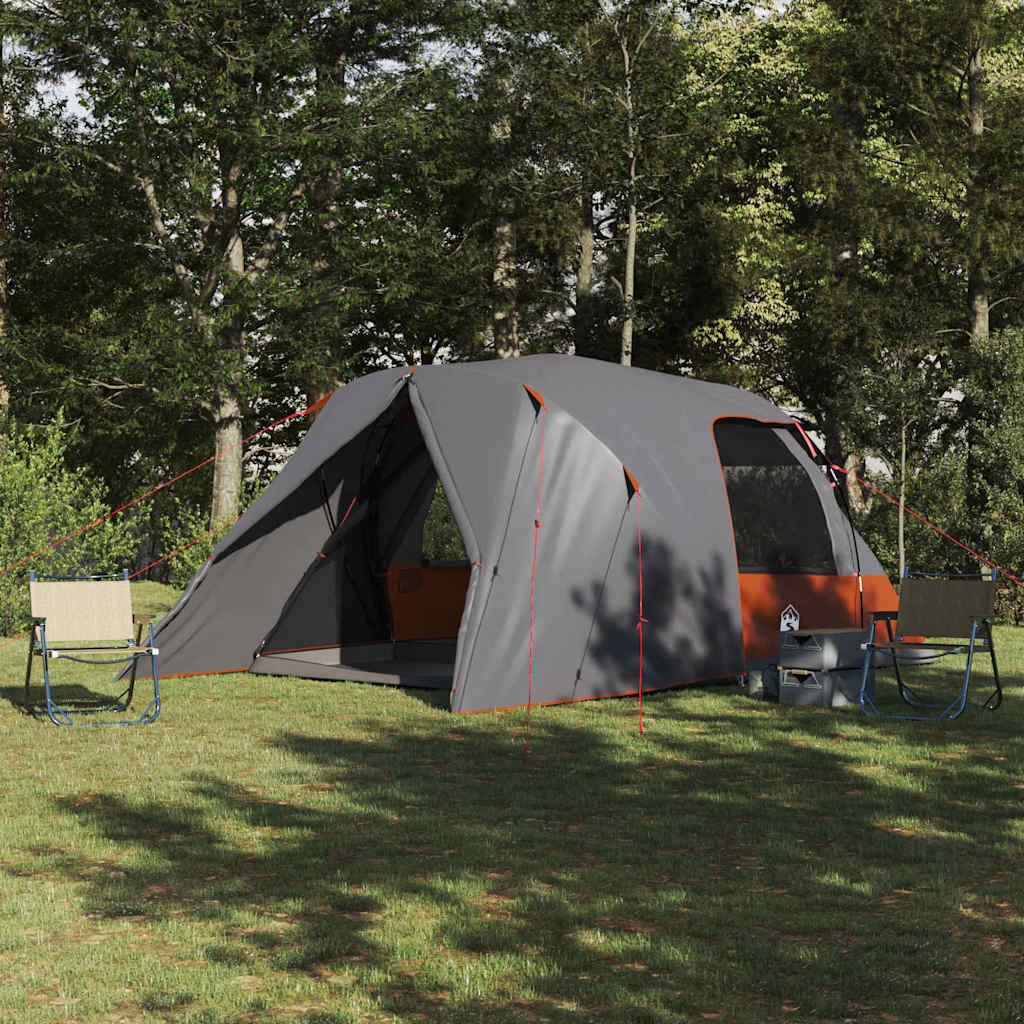 Tenda A Cupola Con Tetto Grigio E Arancione 500 X 314 X 206 cm